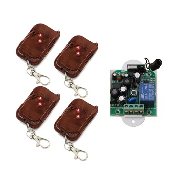 

New 85V 110V 220V 250V 1CH Wireless Remote Control Switch Transmitter with Two-button Receiver for Appliances Gate Garage Door