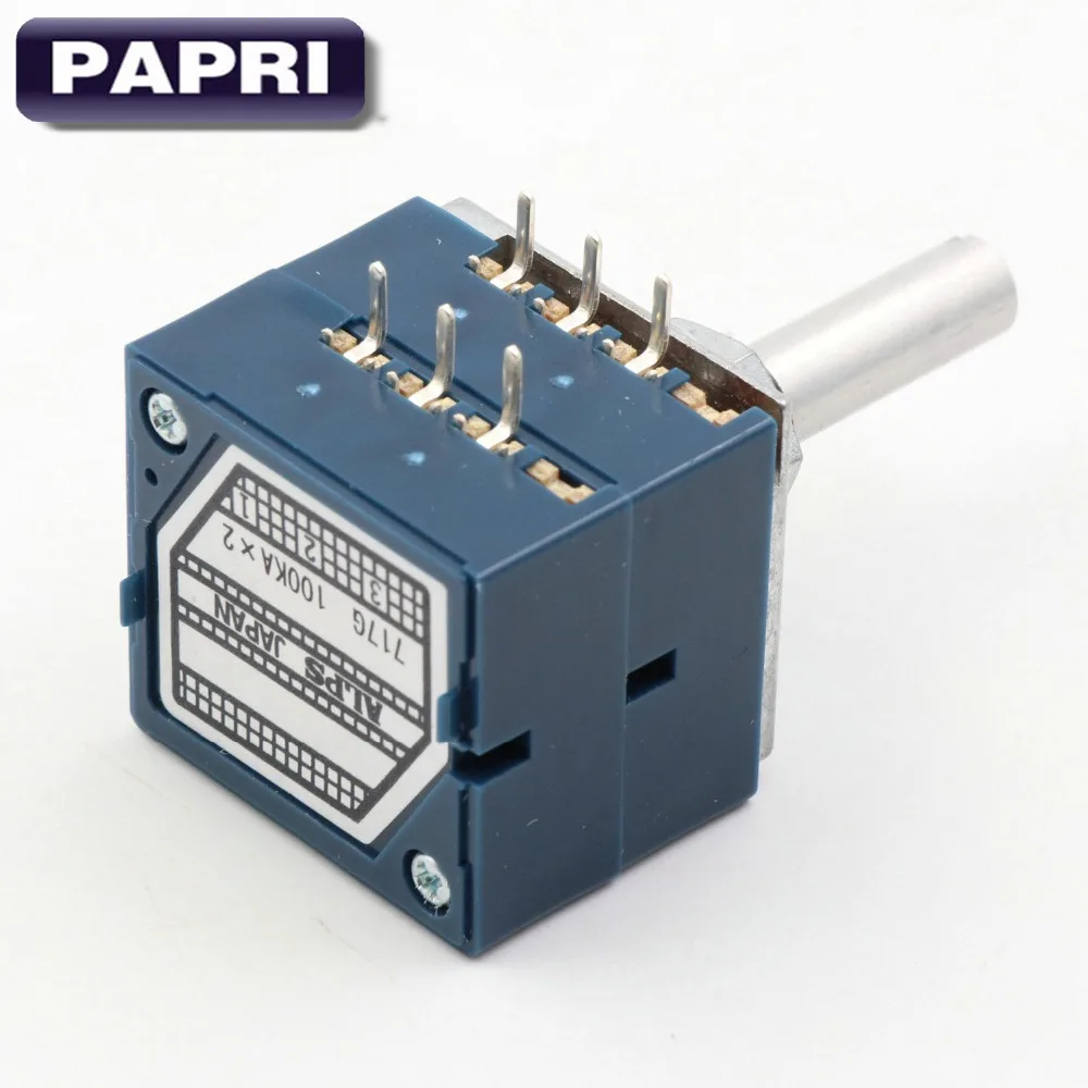 PAPRI 1 шт. Япония ALPS RK27 Тип 2x10K 50K 100K стерео потенциометр громкости LOG для Hi Fi аудио