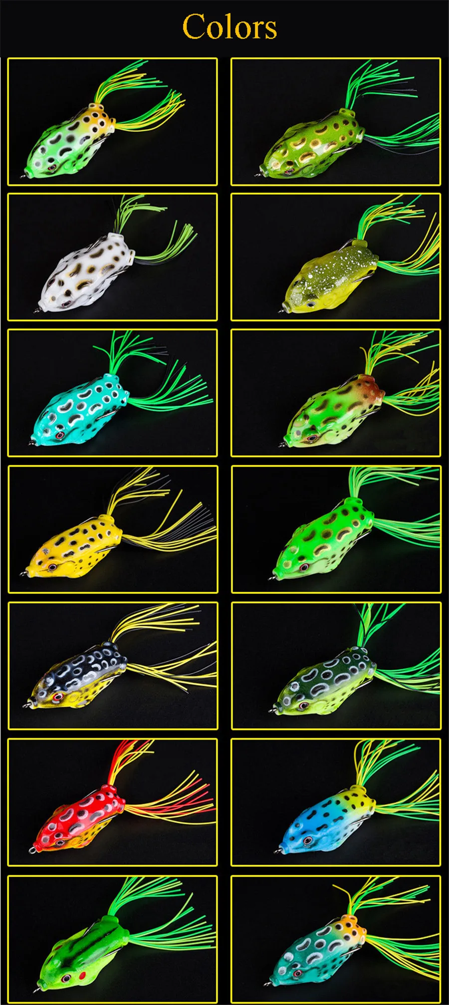 Silicone Frog Fishing Lure Ray Frog Artificial Soft Bait For Snakehead lures (9)