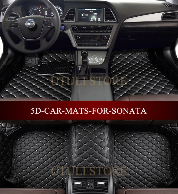 Leather Car Floor Mats For Hyundai Sonata Accent Verna Azer Elantra Leather Car Floor Mats For Hyundai Sonata Accent Verna Azer Elantra Av Custom Fit All Weather Carpet Liners Foot