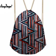 Women’s Geometry Pattern Drawstiring Bag Teenagers Fashion Sport Pouch Kids School Packing Bags Travel Gift Bolsos