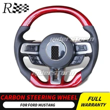Руль из углеродного волокна для Mustang S550 EcoBoost 5,0 GT Coyote 2,3 GT Premium Bullitt Coupe GT350 V6 V8 руль
