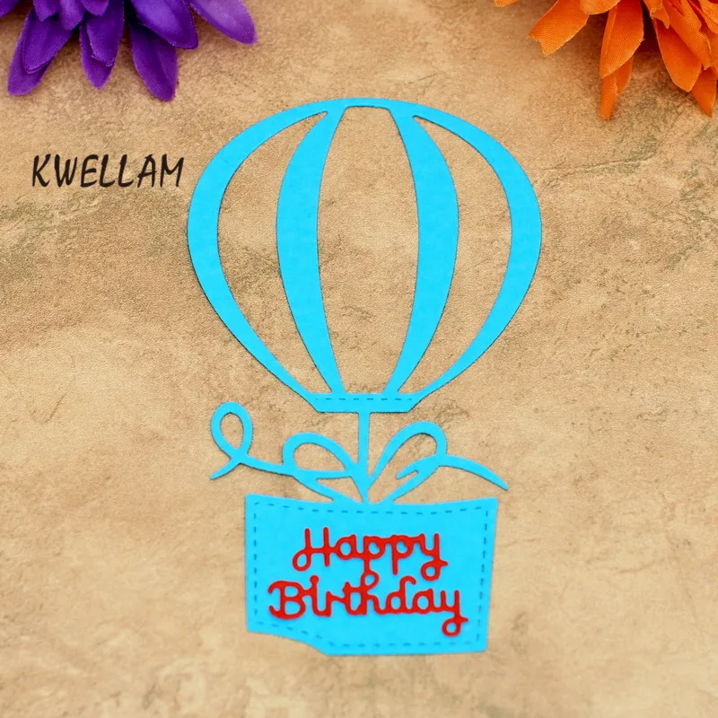Happy Birthday Balloon Cutting Dies DIY Stencil Scrapbook Album Paper Card