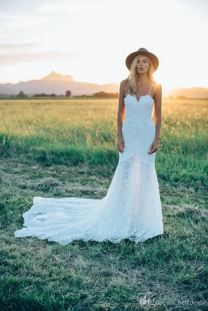 sexy-spaghetti-straps-bohemian-wedding-dresses (1)