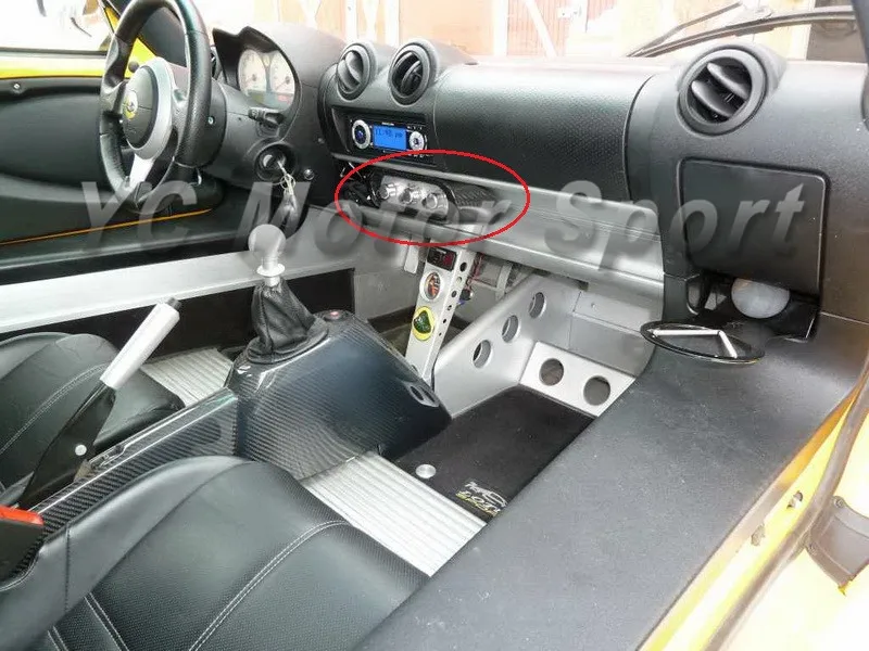 2008-2011 Lotus Exige S2 Elise S2 Heat AC Control Mounting Panel DCF Matte Finish Twill Weave (17)