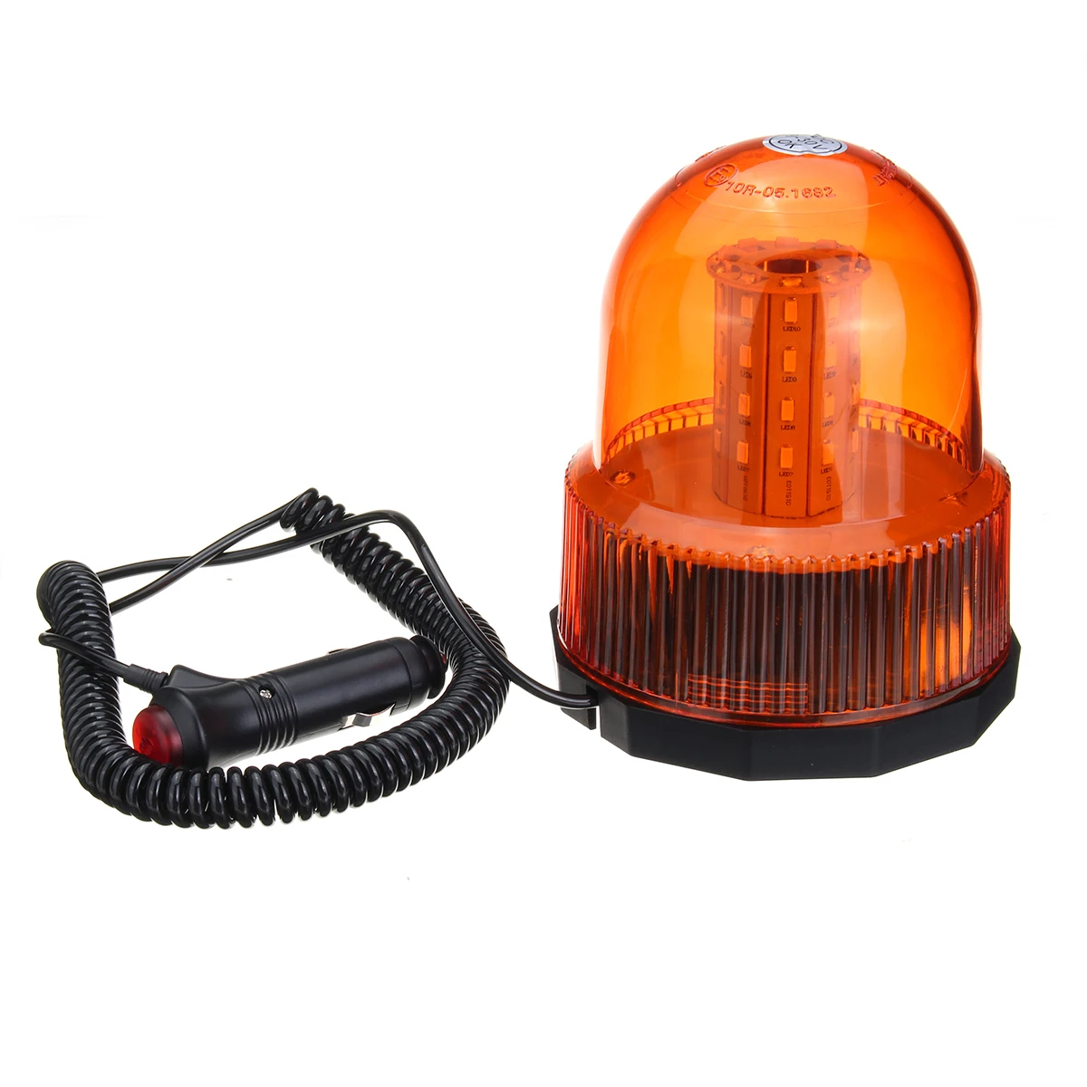 

12-24V 40 LED Magnetic Mount Rotating Flashing Amber Dome Beacon Recovery Warning Light Roadway Safety Traffic Light
