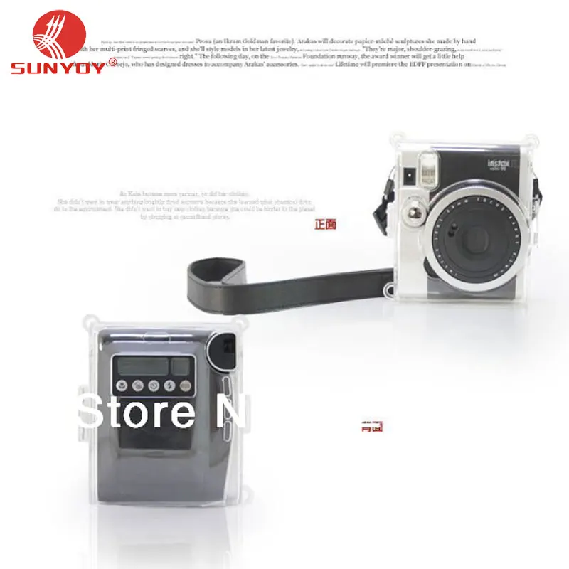 Marrone SUNYOY Custodia in pelle PU con tracolla per fotocamera istantanea Leica Sofort