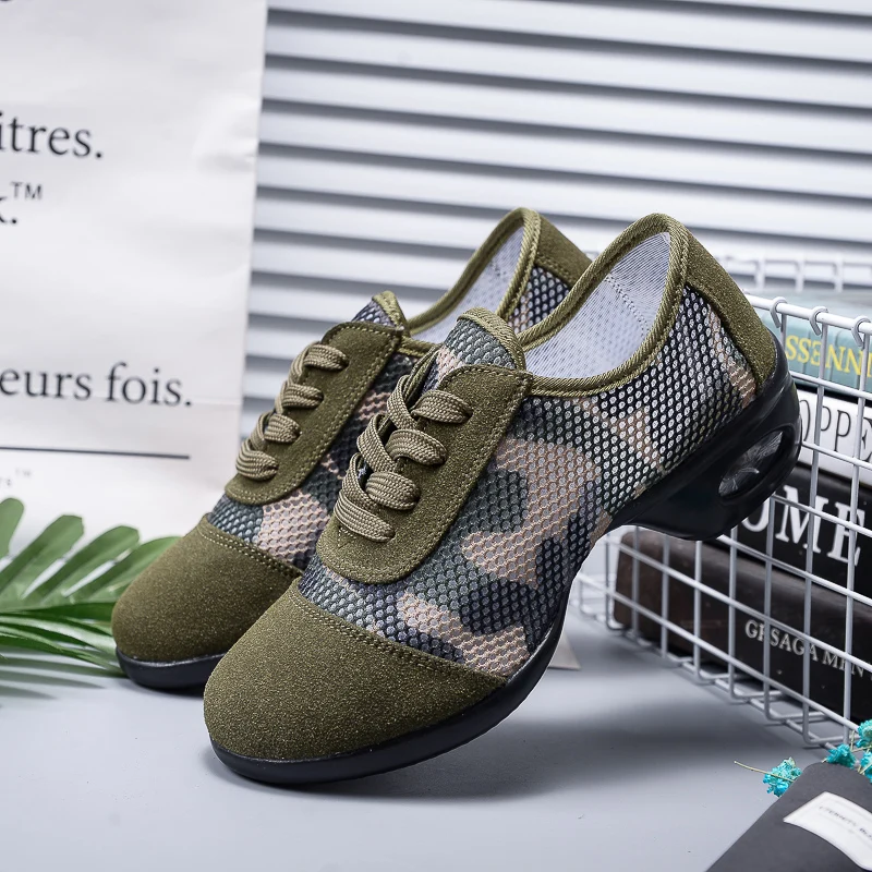

Women Soft Outsole Breath Dance Shoes Women Sports Feature Dance Sneakers Jazz Hip Hop Shoes Woman Dancing Shoes