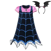 VOGUEON Girl Vampirina; костюмы для косплея; детские летние вечерние костюмы вампира; Одежда для девочек на Хэллоуин; Рождество; подарок на день рождения