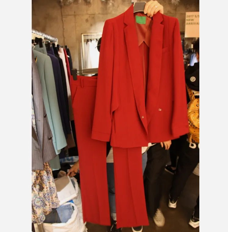 simple red suit