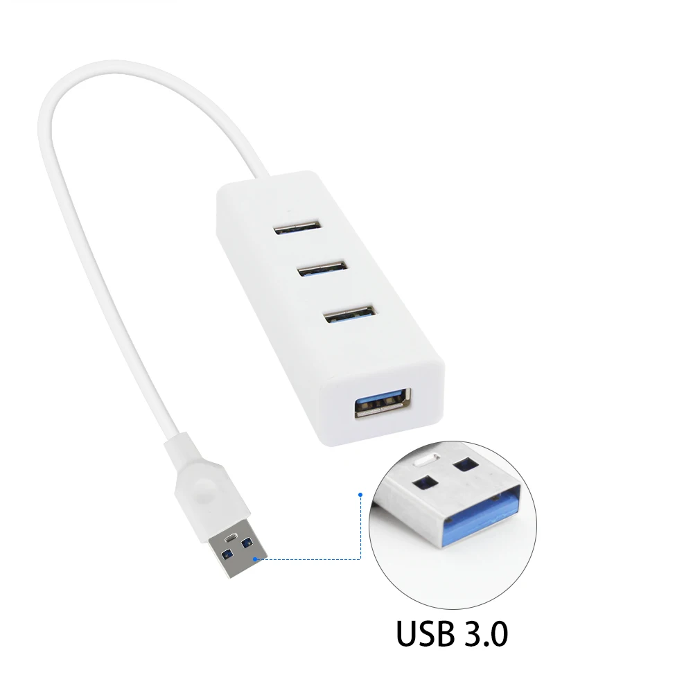 4 Port Micro USB Hub 3.0 USB Splitter High Speed Simple Multi Ports Hub Adapter For Tablet Laptop Computer Macbook Pro Keyboard