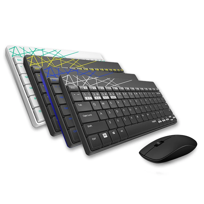 Rapoo 8000M Multi-Mode 2.4G + Bluetooth Portable Wireless Keyboard and Mouse Set Bluetooth Multi Connection Rapoo 8000M Multi-Mode 2.4G + Bluetooth Portable Wireless Keyboard and Mouse Set Bluetooth Multi Connection