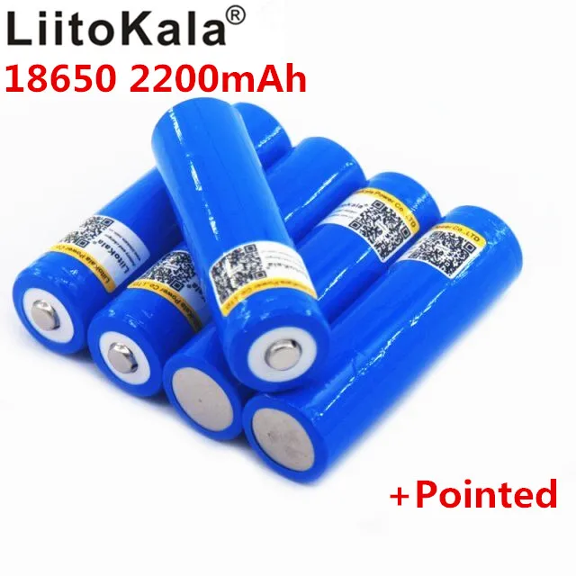 LiitoKala 18650 Емкость батареи 3,7 V 2200 mAh Li-Po аккумулятор Перезаряжаемый 18650 аккумулятор для автомобиля/игрушек/фонарика