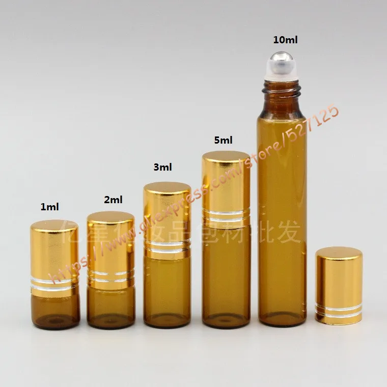 1ml-2ml-3ml-5ml-10ml-amber-brown-glass-bottle-with-stainless-roller