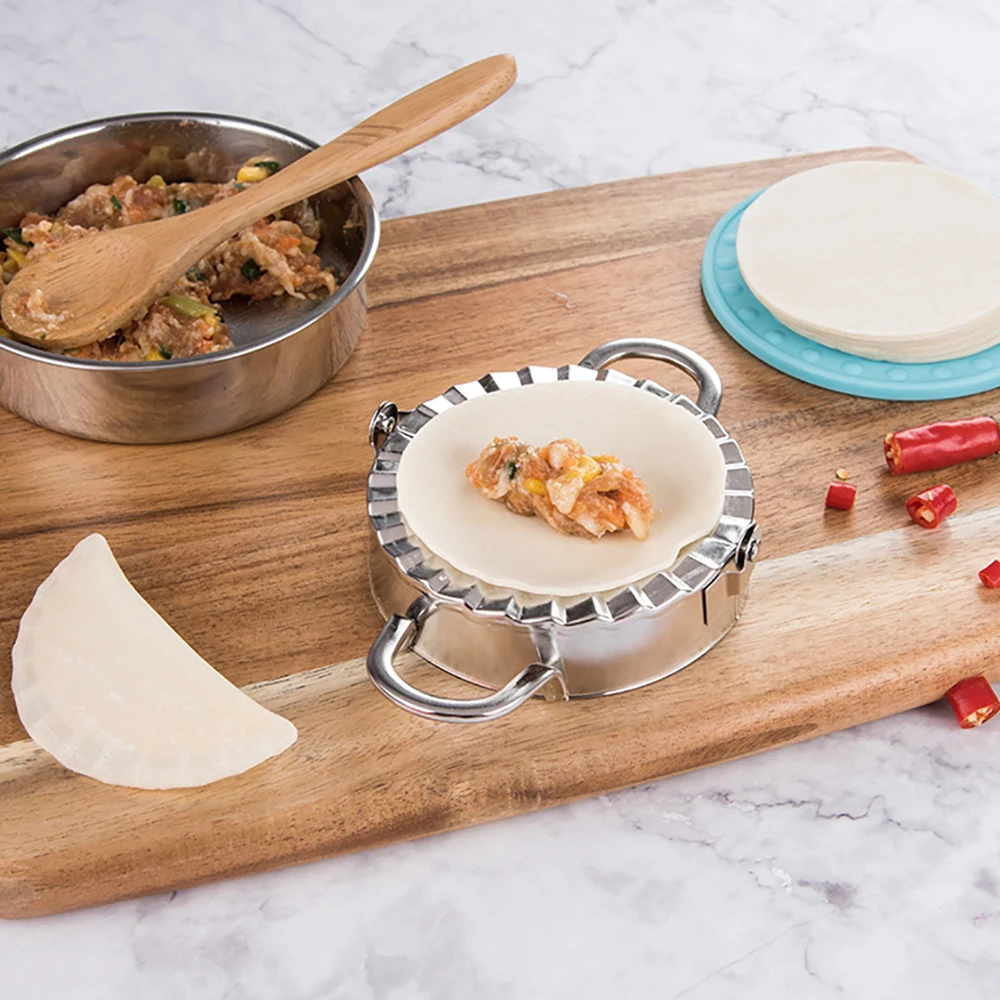 

Stainless Steel Reusable Dumpling Maker Dough Press Making Machine Cooking Pastry Kitchen Tools Dumpling Jiaozi Maker Device