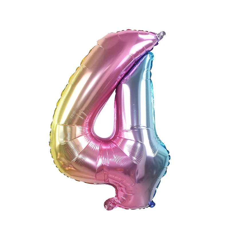 С днем рождения воздушные шары буквы Alphabe Радужная воздушная фольга воздущные шары Детские игрушки свадьба день рождения гелиевые шары вечерние шары - Цвет: 4