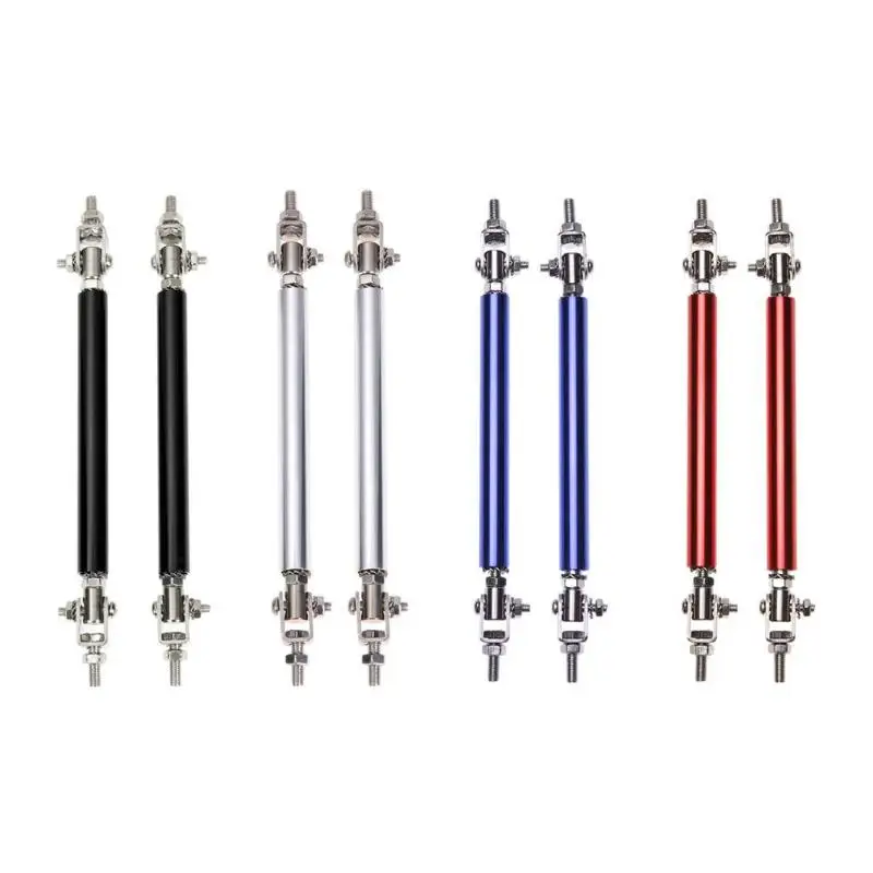 2 piezas Universal 100mm ajustable coche vehículo parachoques delantero labio divisor alerón barra de apoyo barra Auto Exterior partes