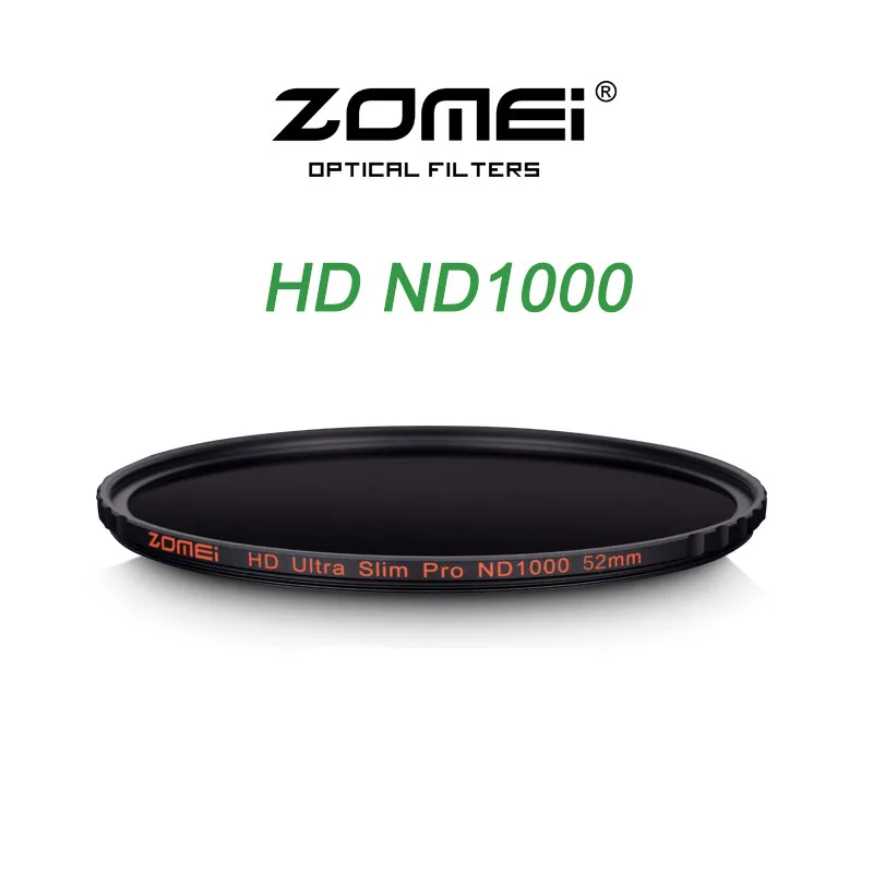 Zomei 52/58/67/72/77/82 мм Ultra Slim MC ND1000 nd3.0 10 стоп серебристые оправе Стекло нейтральной