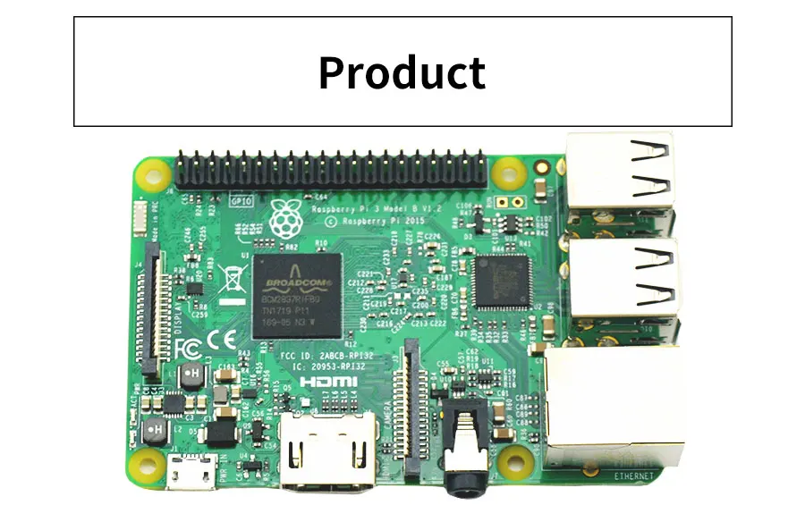 Raspberry Pi 3 Модель B плата 1 Гб LPDDR2 BCM2837 четырехъядерный Ras PI3 B, PI 3B, PI 3 B с WiFi и Bluetooth