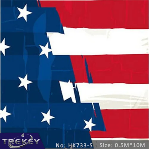 [Ширина 0,5 м] Американский флаг полиграфическая пленка, гидрографическая пленка, ПВА Водорастворимая пленка, защита от пыли HK726-S - Цвет: HK733S