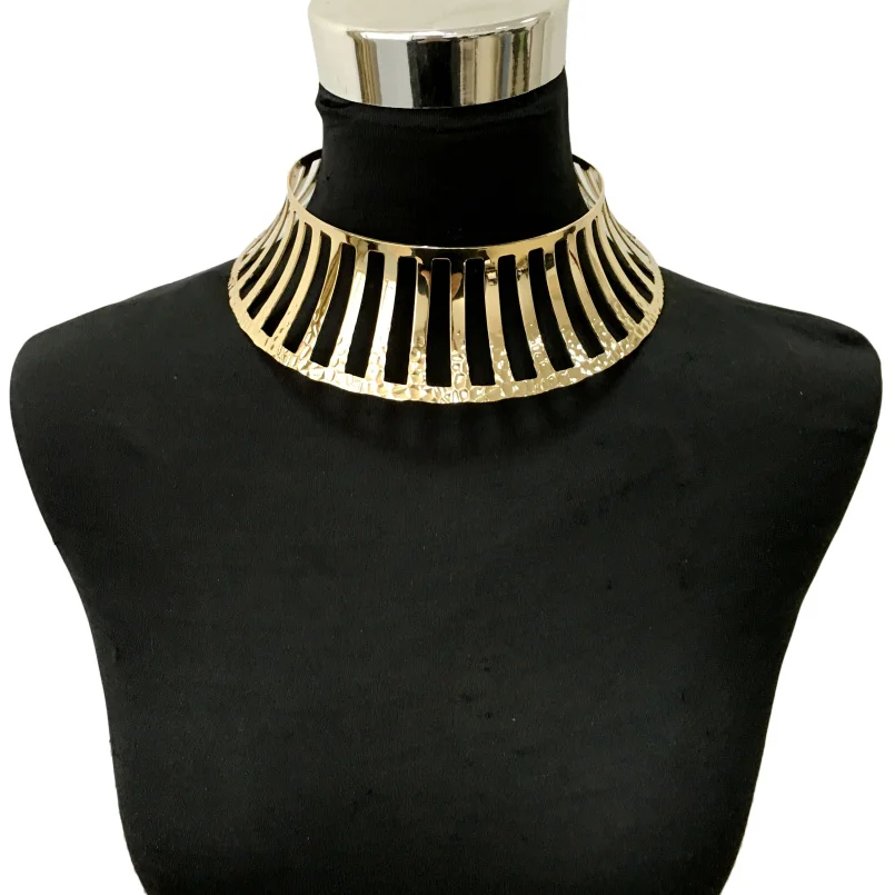 MANILAI, полый дизайн, открытое металлическое колье-чокер геометрической формы, ожерелья для женщин, модное ювелирное изделие, воротник, массивное ожерелье, панк, кручение