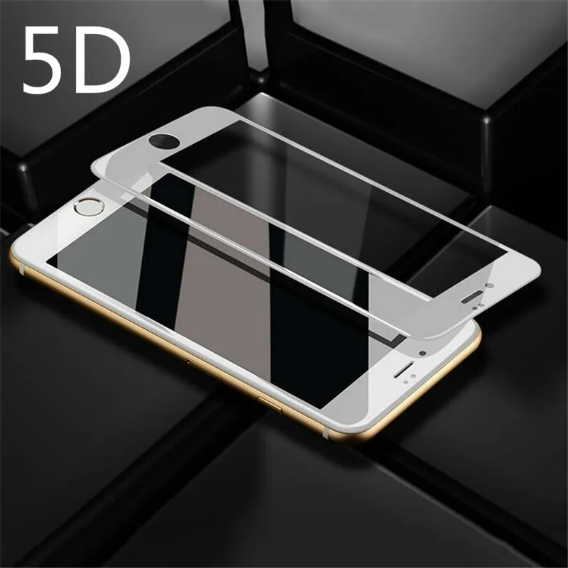 5D закаленное стекло для iphone 6 6s 7 8 Стекло изогнутая Премиум Защитная пленка экрана