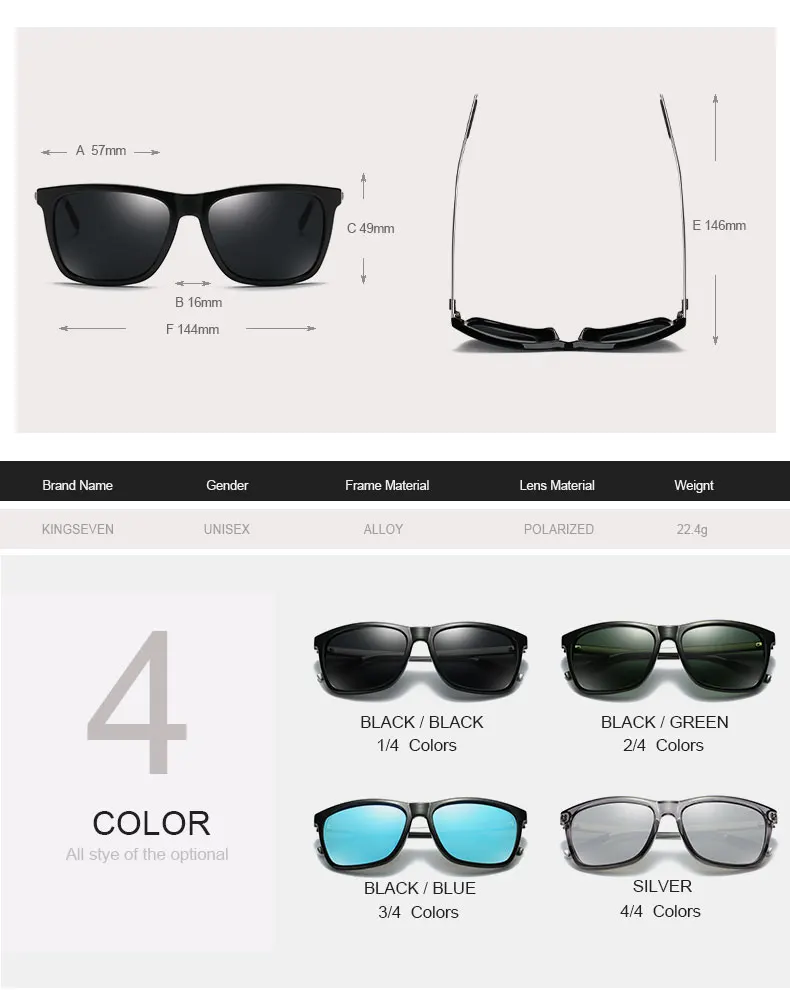 KINGSEVEN брендовые солнцезащитные очки с алюминиевой оправой, мужские поляризованные зеркальные солнцезащитные очки, женские очки, аксессуары N787