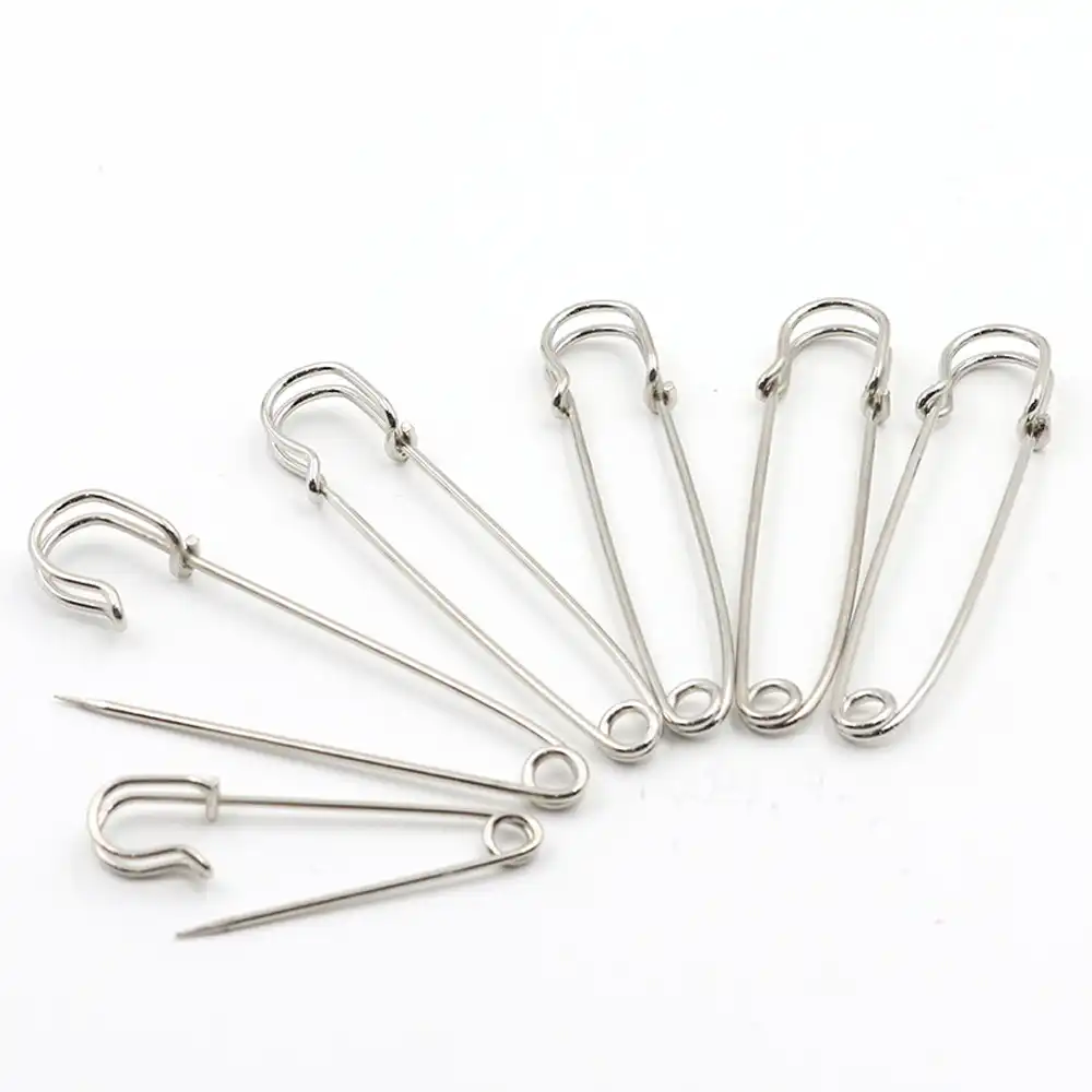 20pcs Extra Large Safety Pins,Giant Strong Safety Pin Metal Heavy Duty Blanket Pins for Jewelry Crafts,for Blankets Kilts Skirts Knitted Fabric 40mm 