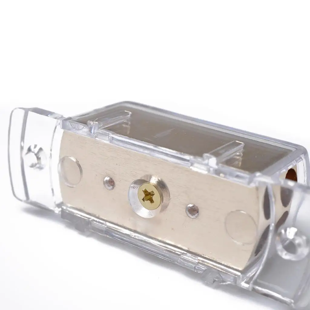 4-Way 1X 4AWG Input 4X 8AWG Output Power/Ground Cable Splitter Distribution Block Caja de distribucion bloc 