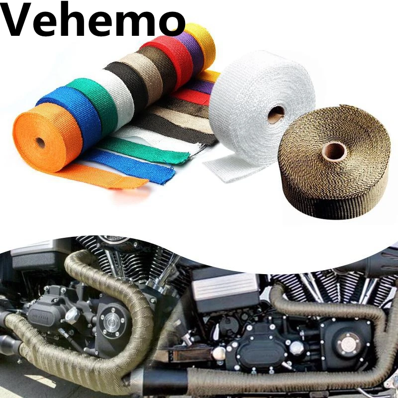 

5m/10m Exhaust Pipe Heat Shield Wrap Tape For Car Truck Intake Reflective Insulation Design