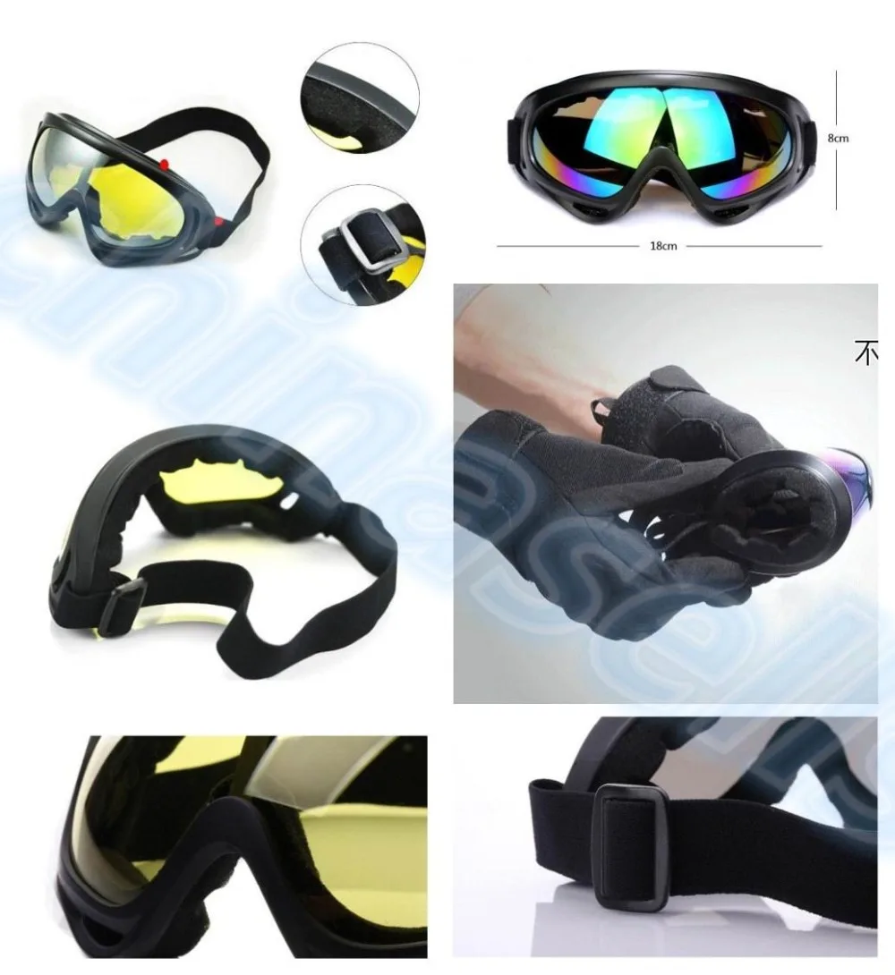 1pcs Winter Windproof Skiing Glasses Goggles Outdoor Sports cs Glasses Ski Goggles UV400 Dustproof Moto Cycling Sunglasses 3