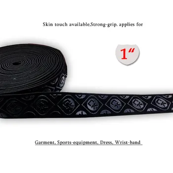 

5yards pack Silicone Backed 1 inch Gripper Elastic for Horse wearing Bag Belt Shoes Garment Girth Leg strap Bridle Pants