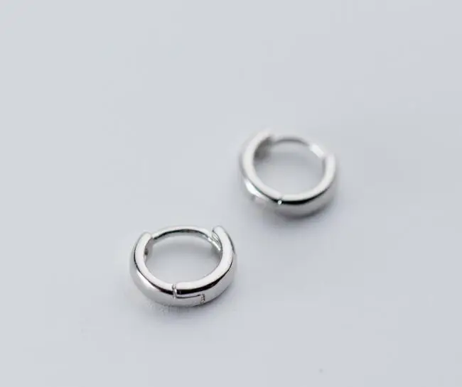

(VERY SMALL 5MM) Polished Rounded Huggie Hoop Earrings 100% Real. Sterling Silver 925 Fine Jewelry For Child gtle1991