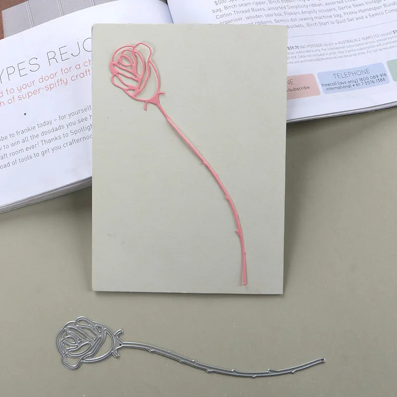 

DUOFEN METAL CUTTING DIES 2019 New rose buds stencil for DIY papercraft projects Scrapbook Paper Album