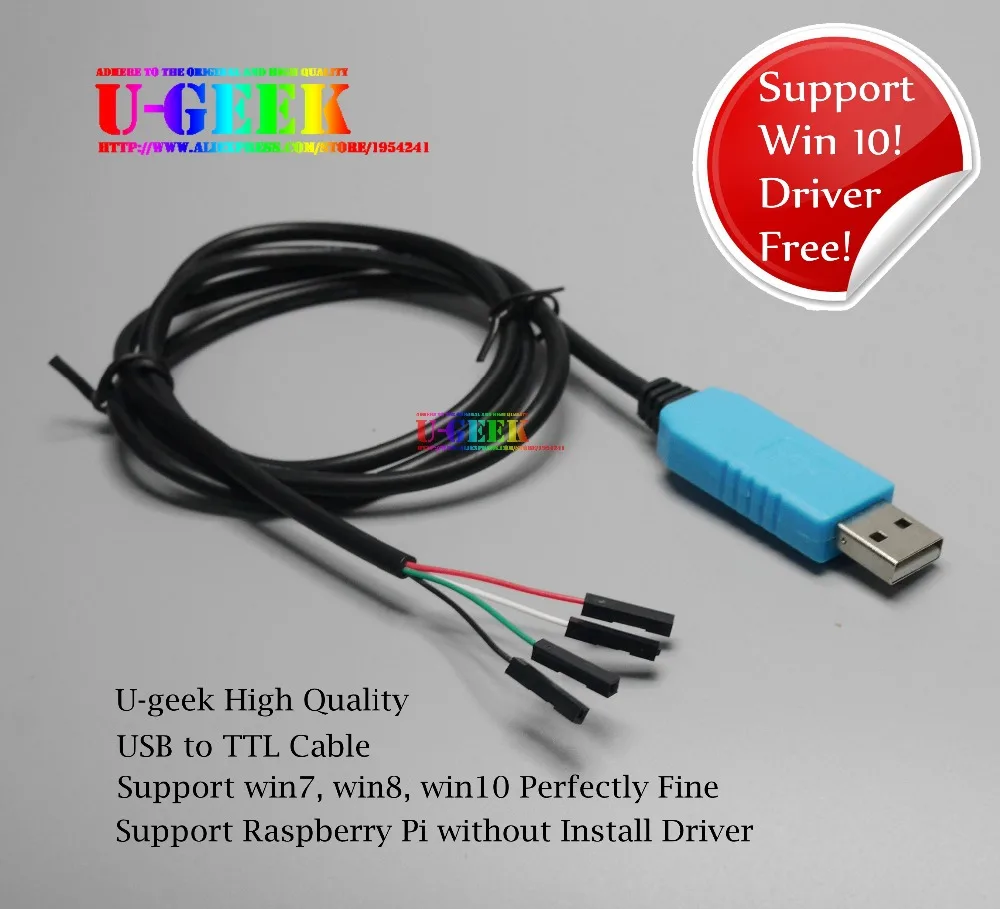 Поддержка Win10! Raspberry Pi USB к ttl серийный кабель-отладка/консольный кабель для Raspberry Pi 3 Model B/3B/3B +/3A +/2B/B +