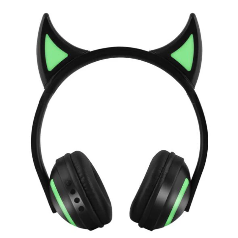 Беспроводные наушники YITEK с кошачьими ушками Детские Bluetooth мигающая светящаяся