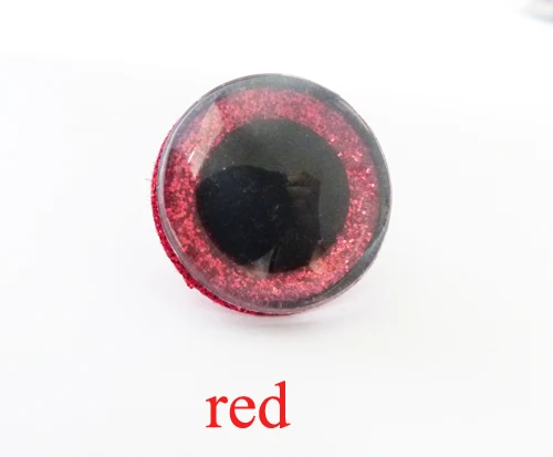 150 шт-16 мм& 20 мм& 24 мм прозрачные трапециевидные дизайнерские пластиковые круглые безопасные игрушечные глаза+ блестящая бумага+ шайба для Аксессуары для куклы «сделай сам» - Цвет: red