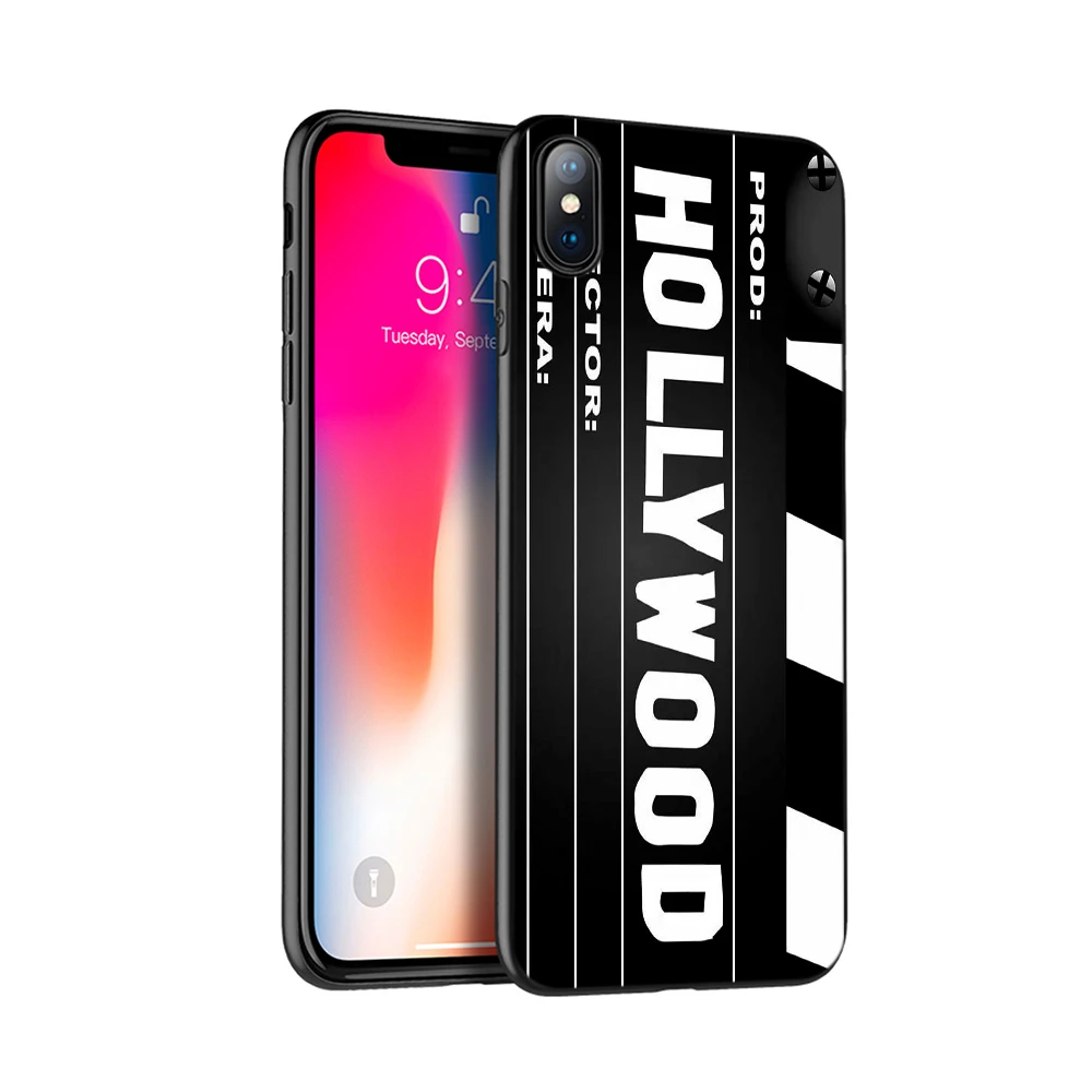 Черный чехол из ТПУ для iphone 5 5s SE 2020 6 6s 7 8 plus x 10 XR XS 11 pro MAX силиконовый кассета ленты