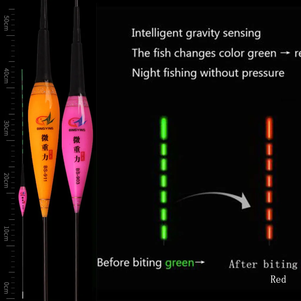 Умный поплавок для рыбалки, ночной Световой поплавок, светодиодный светильник, автоматически напоминающий набор поплавков для рыбалки, буй, поплавок, рыболовный светильник