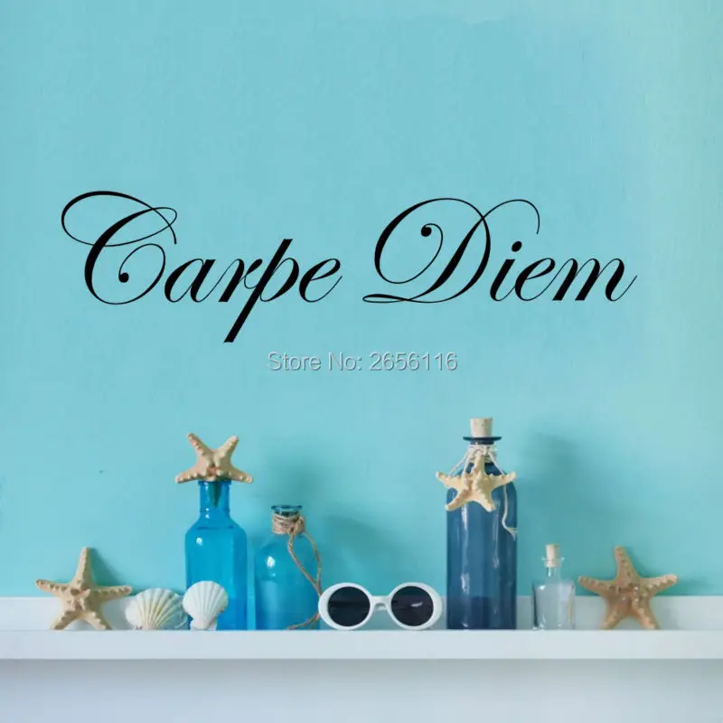 Латинские цитаты DIY Carpe Diem виниловая наклейка на стену художественная Настенная Наклейка для украшения гостиной спальни