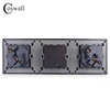 COSWALL-Panel de acero inoxidable de doble pared con enchufe, enchufe europeo de 16A, puerto de carga inteligente USB Dual, salida de 5V 2A, Color negro ► Foto 3/3