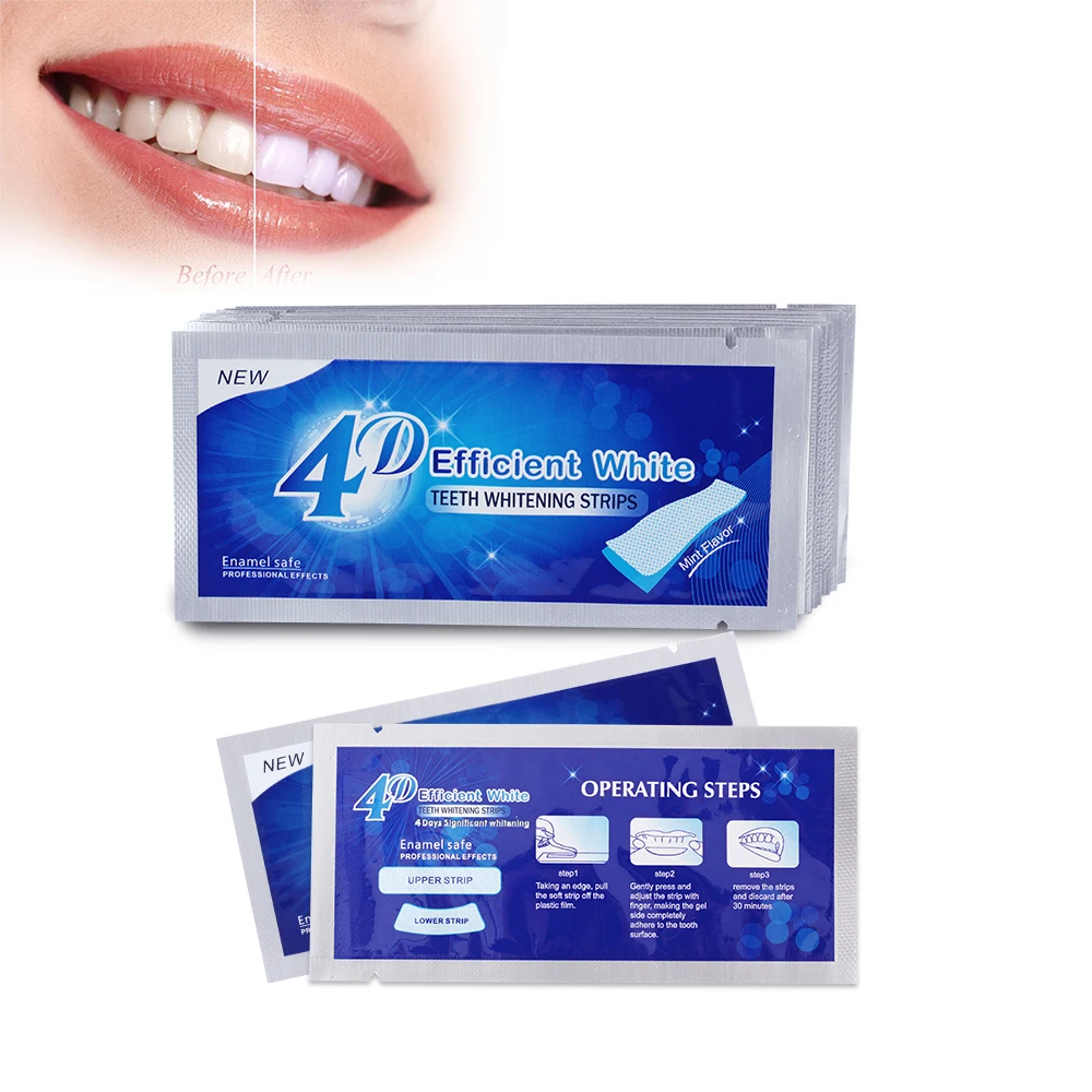 AZDENT 14 мешков/28 полосок, 3D отбеливающие полоски для отбеливания зубов, обновленные 4D отбеливающие полоски для отбеливания зубов