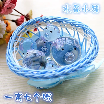 

The crystal glass decoration piglet birthday gift decorative Christmas Gift Girl Students