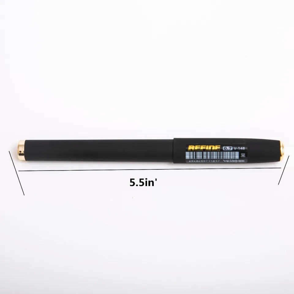 12 PCS Black Ink BallPiont Gel Pens 0.7MM Medium Fine