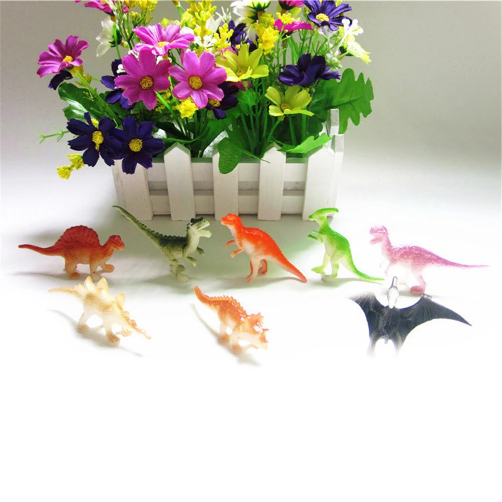

8pcs/lot Mini Small Plastic Cute Animals Dinosaurus Figures Dinosaurs Model Kids Gifts