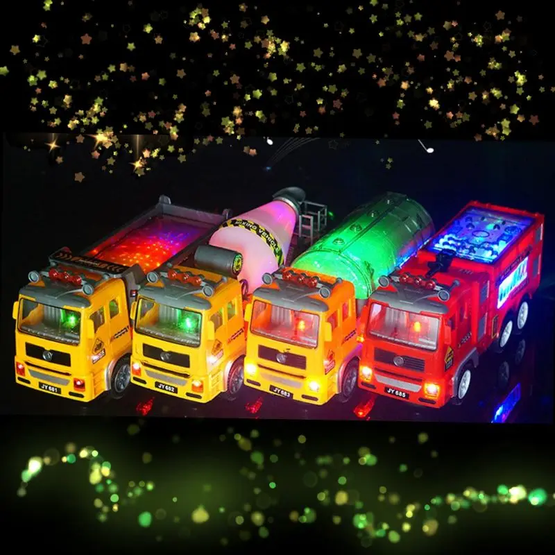 Электрическая игрушка «пожарная машина» инженерное транспортное средство с потрясающими 4D огнями движется вокруг и меняет направления на контакт отличная Подарочная игрушка