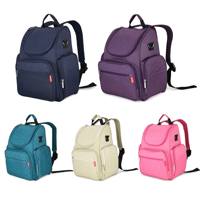 4 PcsSet Baby Diaper Bag Waterproof Mummy Travel Baby Care Nappy Bags Multifunction Toddler Bottle Insulation Backpack BB6032 (1)