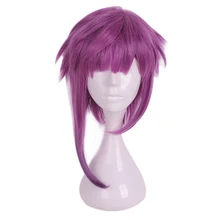 Mcoser 50 см прямой Meduim фиолетовый смешанный цвет синтетический парик для косплея высокотемпературный волоконный WIG-658O волос
