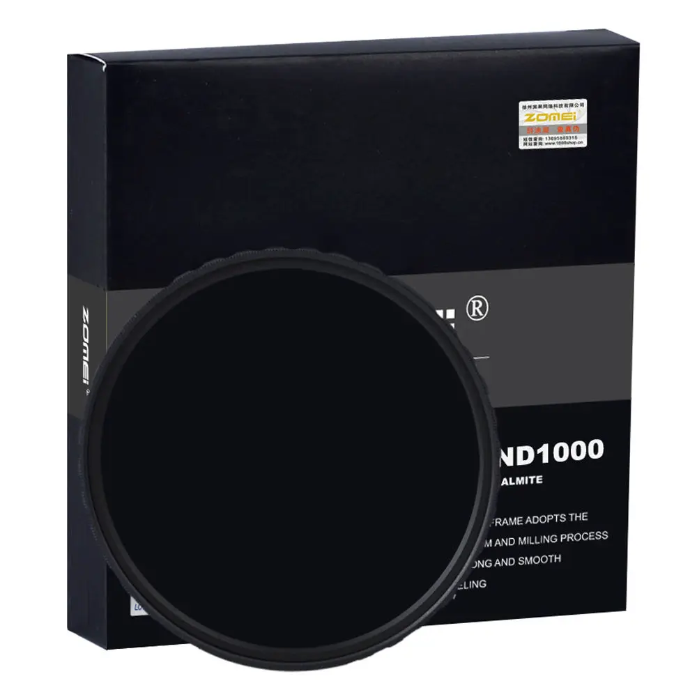 Фильтр ZOMEI 77 мм ND1000 Тонкий HD ND 18 слоев многослойный 10 stop/3 0 нейтральная плотность