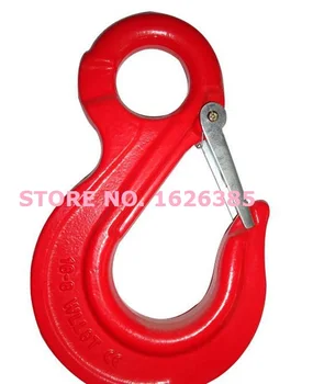 

1.12--3.15Ton eye sling hook with latch industrial grade lifting rigging hoist hook crane winch chain ,boat part,marine hardware
